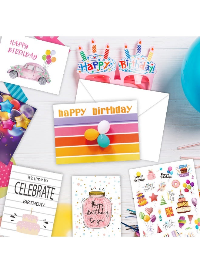 Capstro Birthday Greeting Cards Set – Cards with Envelopes for Handwritten Messages, Celebrations & Creative Gifting | Party & Craft Card Collection – Playful Design Style - Image 3